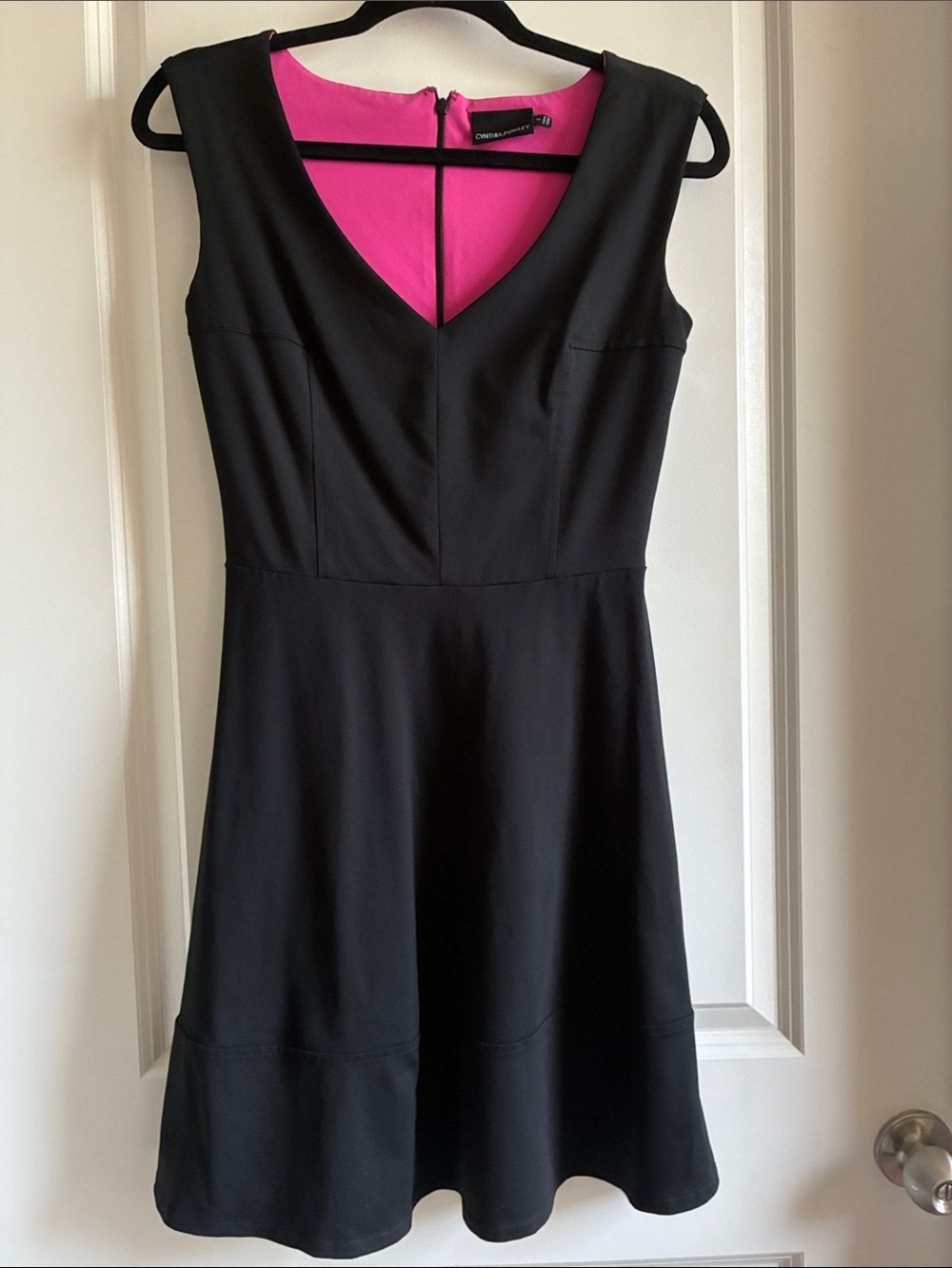 Little Black Dress Cynthia Rowley sleeveless v-neck tailored timeless LBD